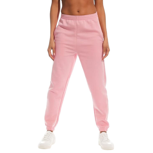 Pink - Front - Light And Shade Womens-Ladies Fleece High Waist Jogging Bottoms