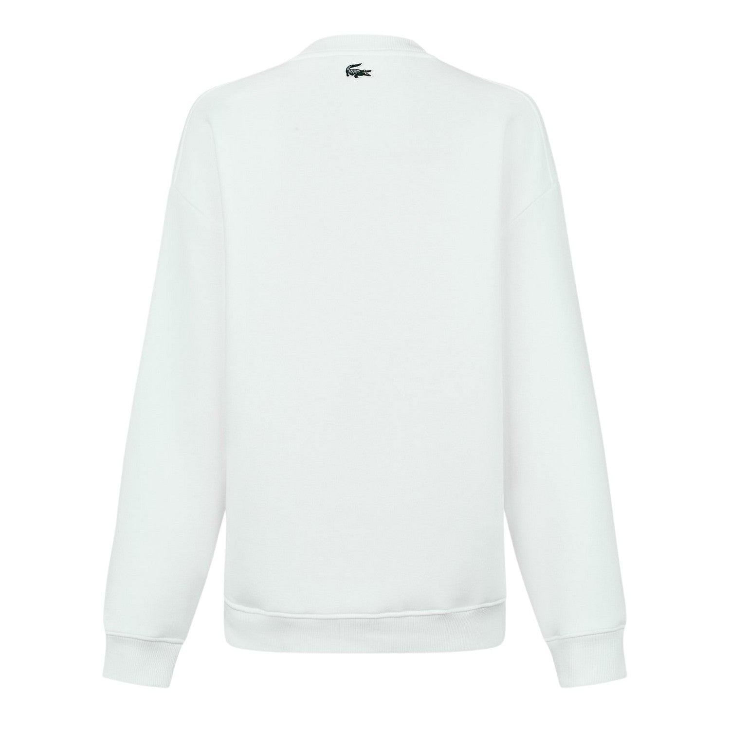White - Back - Lacoste Womens-Ladies Crew Neck Regular Long-Sleeved Sweatshirt