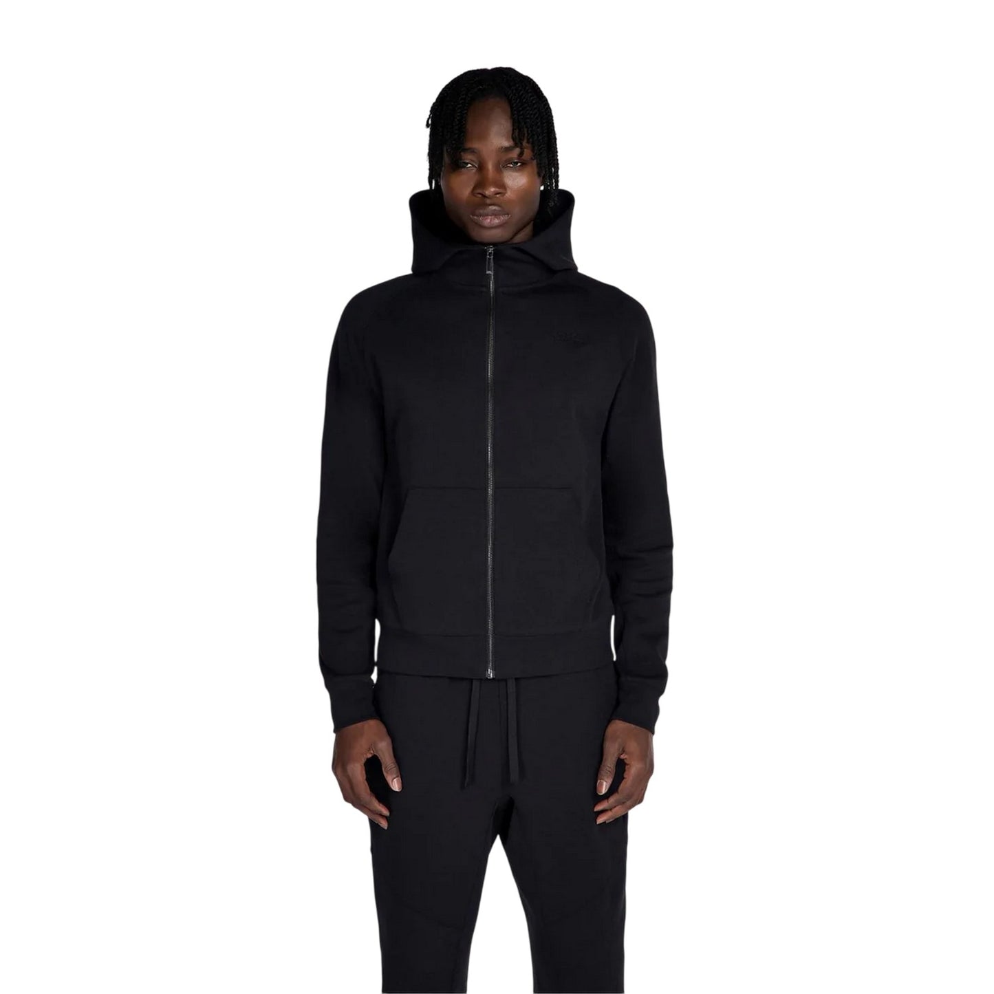 Black - Side - No Fear Mens Logo Cotton Full Zip Hoodie