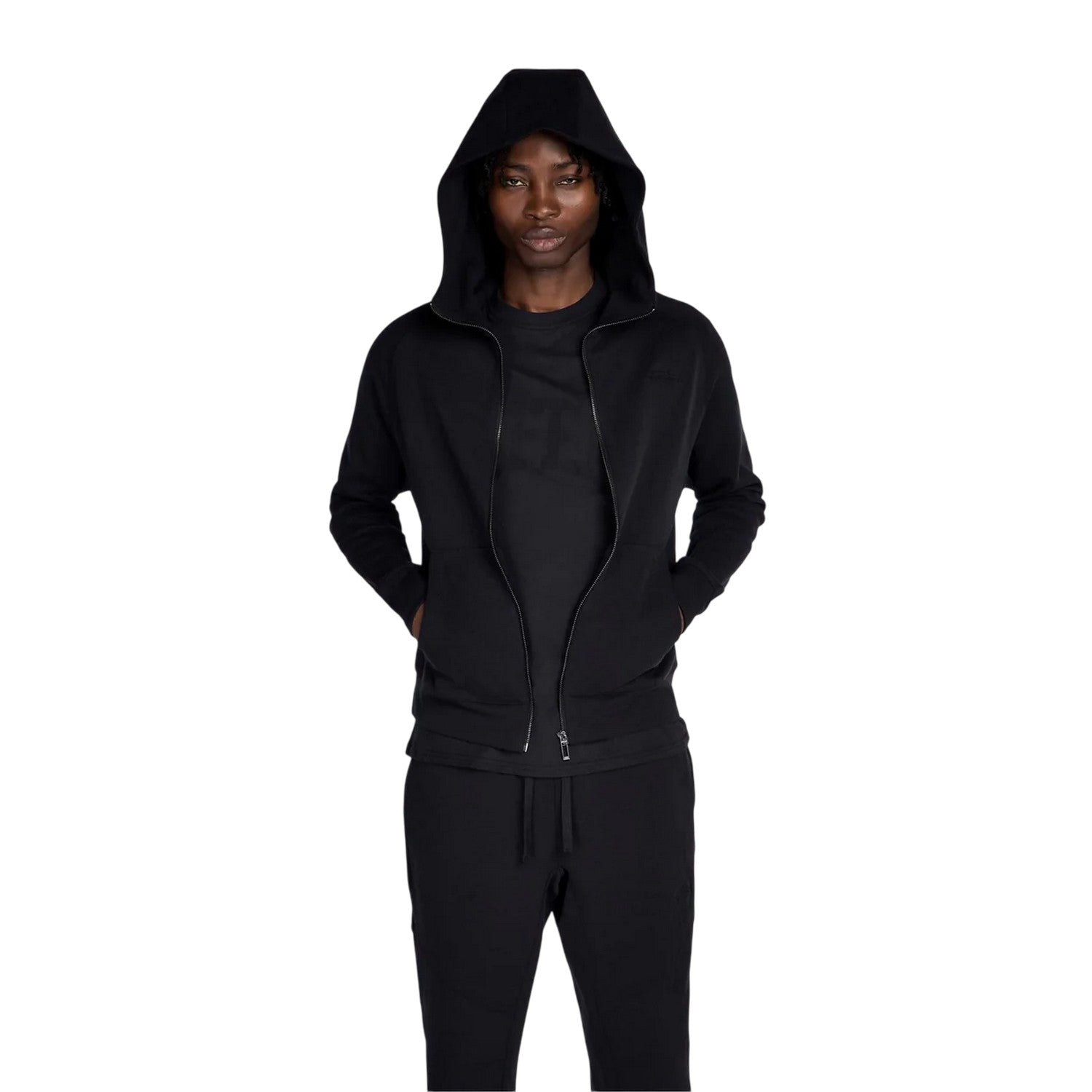 Black - Lifestyle - No Fear Mens Logo Cotton Full Zip Hoodie