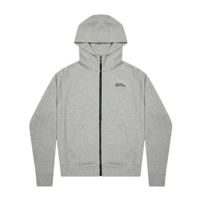 Grey - Front - No Fear Mens Logo Cotton Full Zip Hoodie