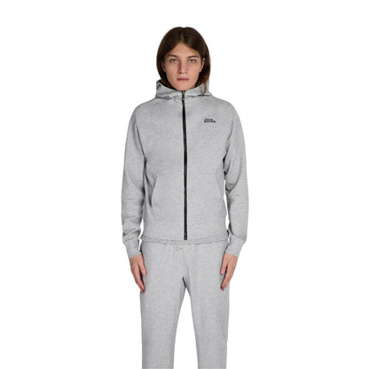 Grey - Side - No Fear Mens Logo Cotton Full Zip Hoodie