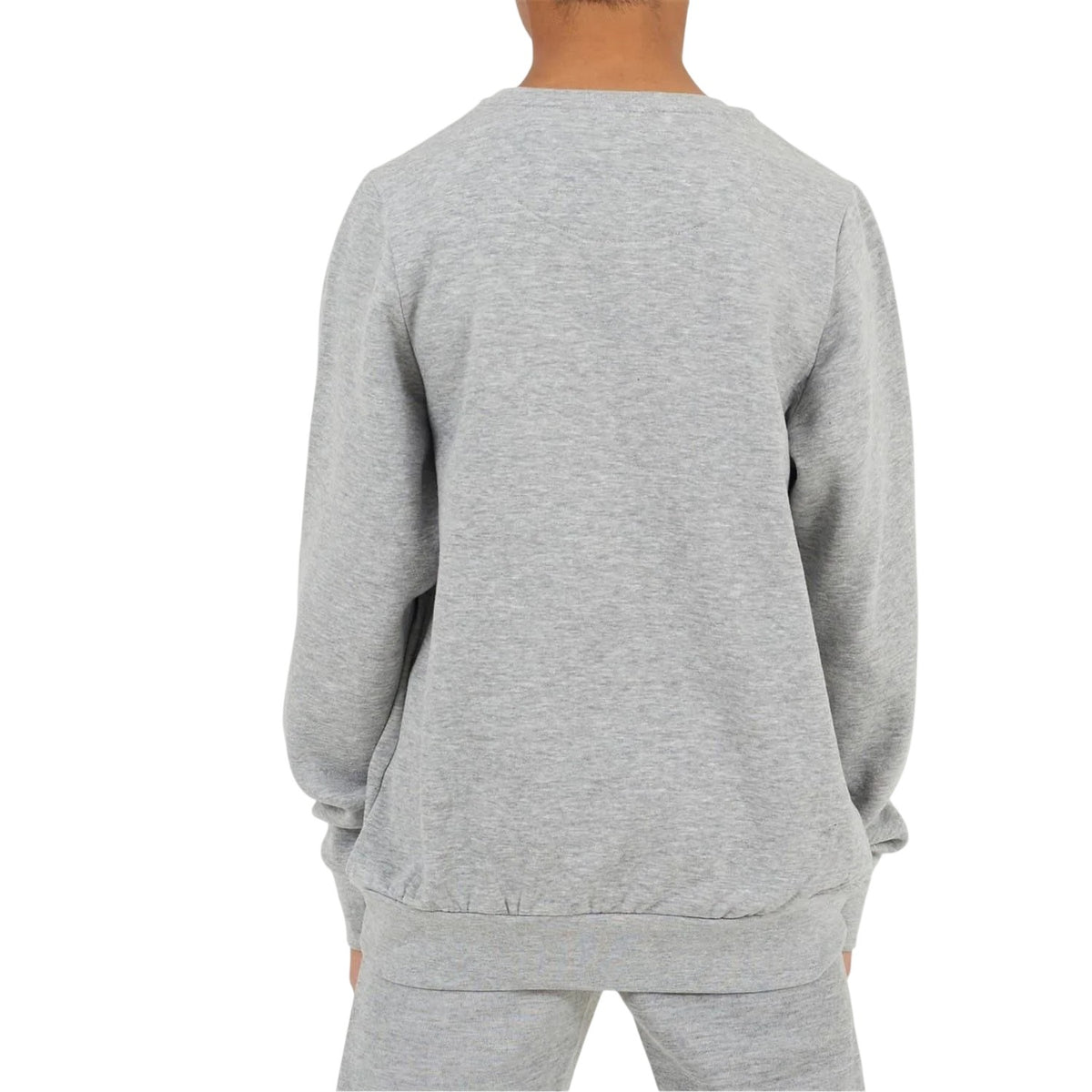 Light Grey - Back - Brave Soul Childrens-Kids Tech Long-Sleeved Sweatshirt