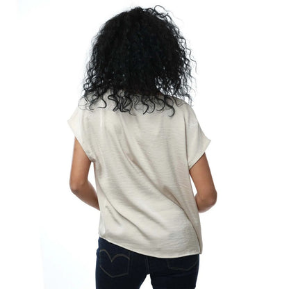 Stone - Back - Vero Moda Womens-Ladies Marys Dana Satin Top