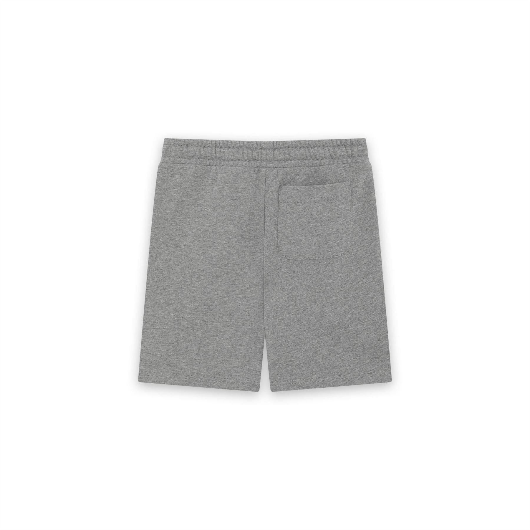 Grey - Back - Lyle & Scott Childrens-Kids Fleece Logo Shorts