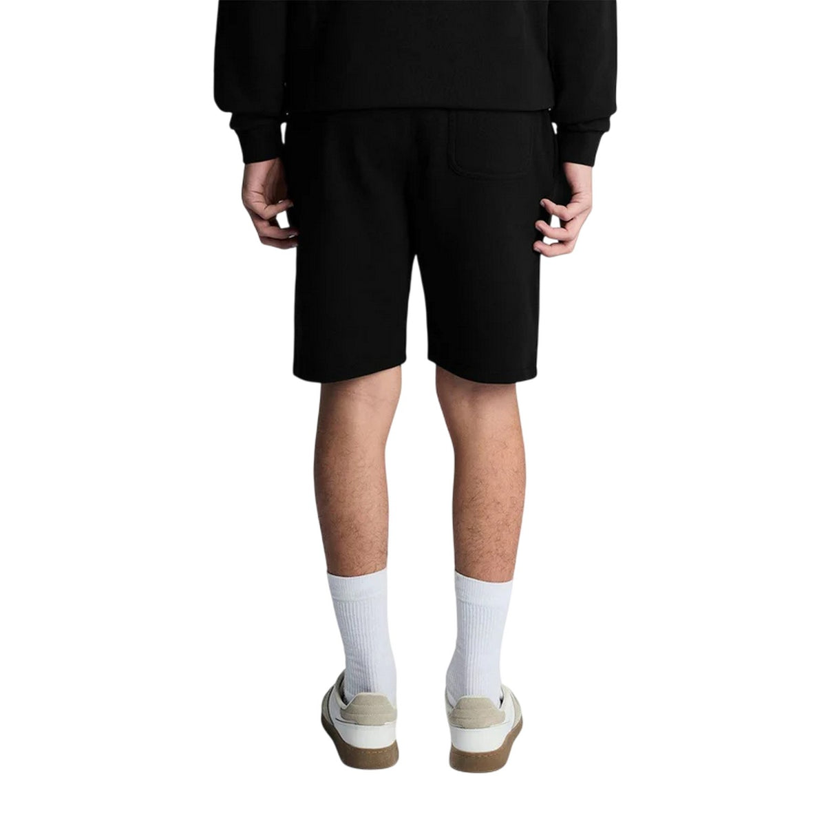 Black - Back - Lyle & Scott Childrens-Kids Fleece Logo Shorts