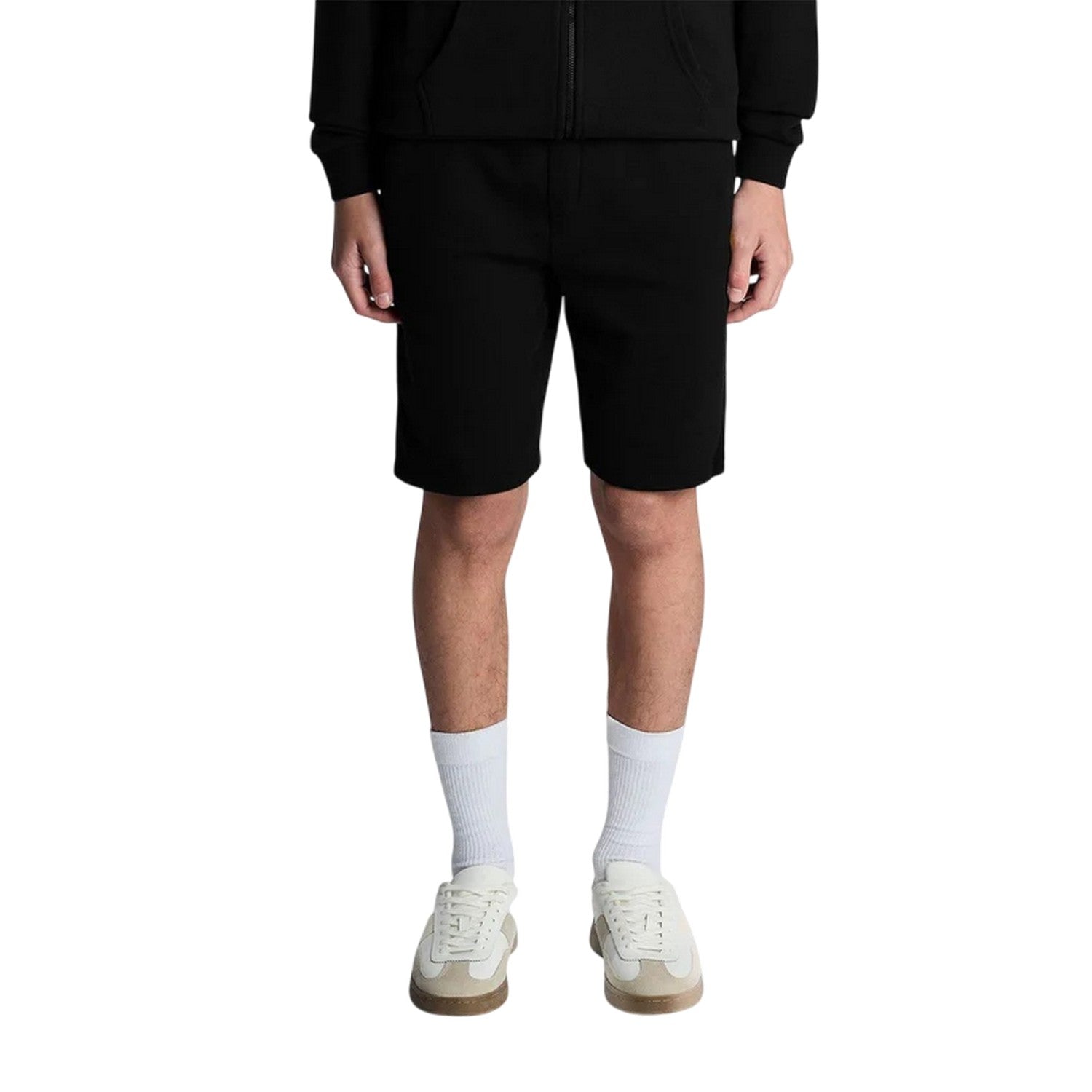Jet Black - Front - Lyle & Scott Childrens-Kids Fleece Logo Shorts