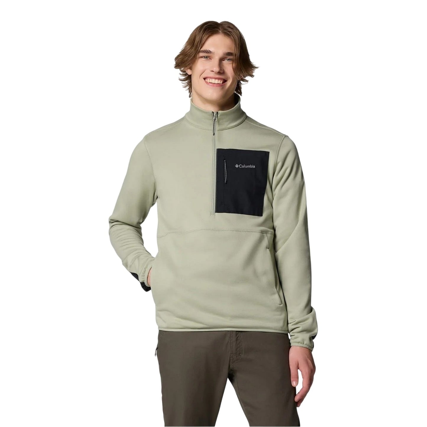 Safari - Front - Columbia Mens Hike Funnel Neck Sweatshirt