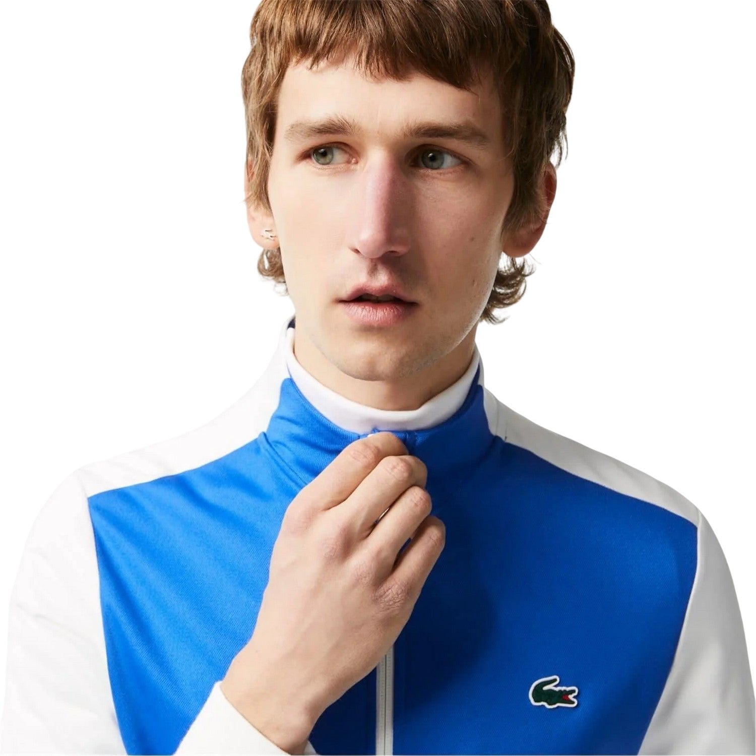 Kingdom Blue - Side - Lacoste Mens Colour Block Full Zip Regular Track Jacket