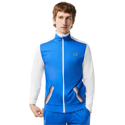 Kingdom Blue - Front - Lacoste Mens Colour Block Full Zip Regular Track Jacket