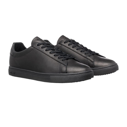 Triple Black - Back - CLAE Childrens-Kids Bradley Leather Low Trainers
