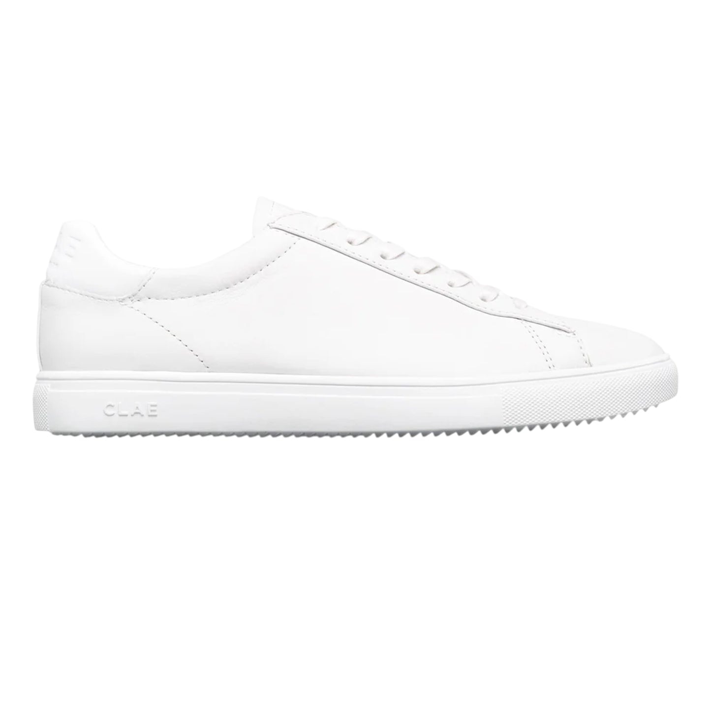 White - Back - CLAE Childrens-Kids Bradley Leather Low Trainers