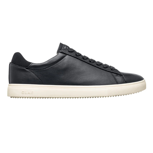 Black - Front - CLAE Childrens-Kids Bradley Leather Low Trainers