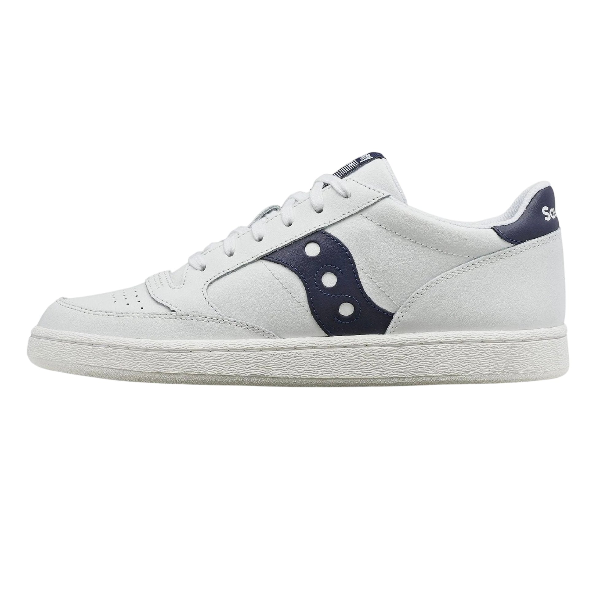 White-Navy - Back - Saucony Womens-Ladies Jazz Leather Cupsole Trainers