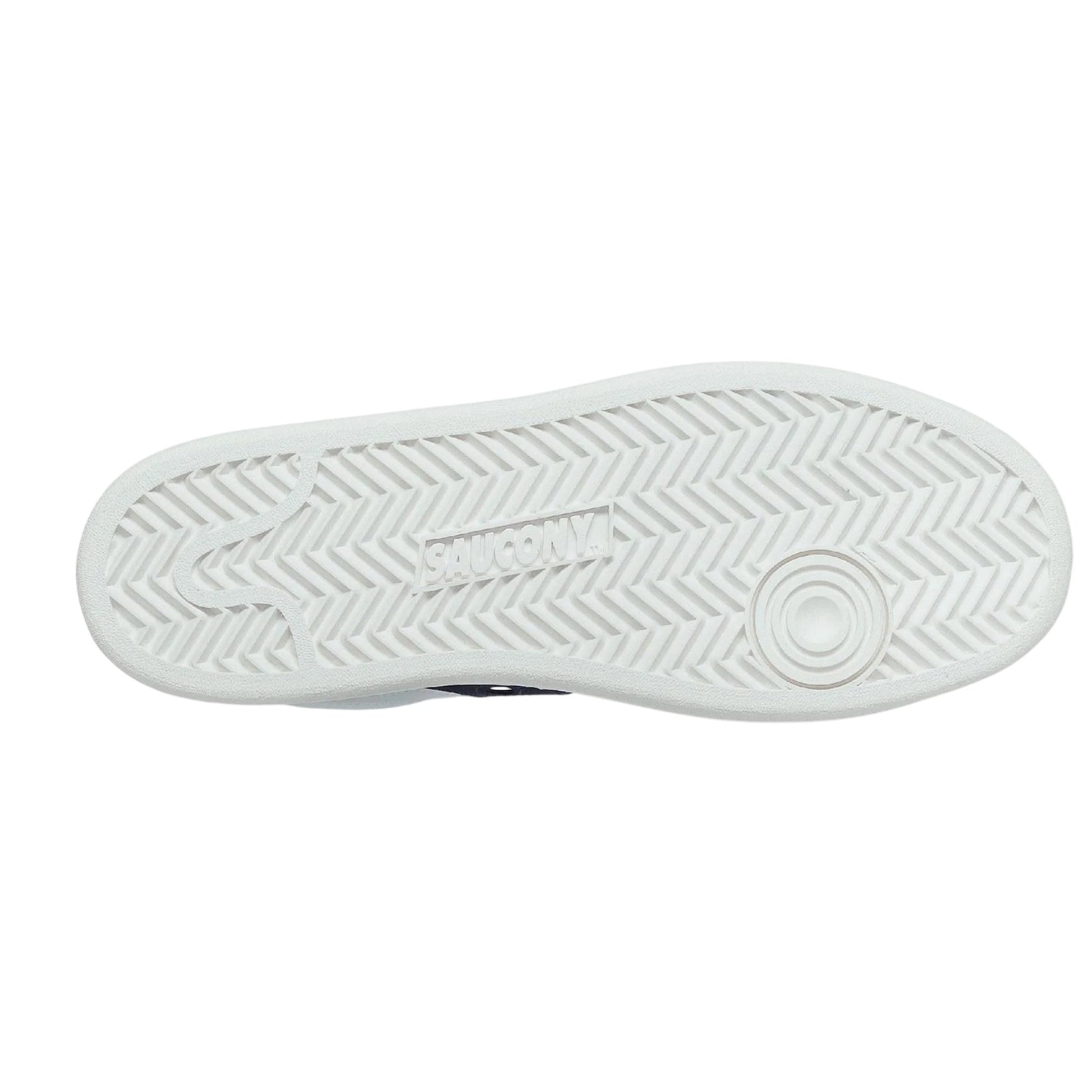 White-Navy - Lifestyle - Saucony Womens-Ladies Jazz Leather Cupsole Trainers