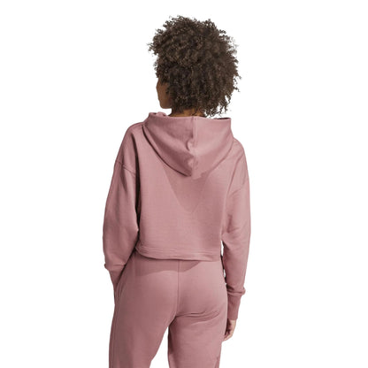 Crimson - Back - Adidas Womens-Ladies All SZN Overhead Relaxed Fit Hoodie