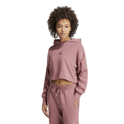 Crimson - Lifestyle - Adidas Womens-Ladies All SZN Overhead Relaxed Fit Hoodie