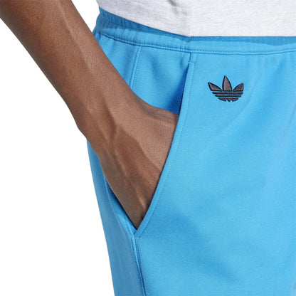 Bright Blue - Side - Adidas Womens-Ladies Neuclassics Cotton Blend 3 Stripes Slim Joggers