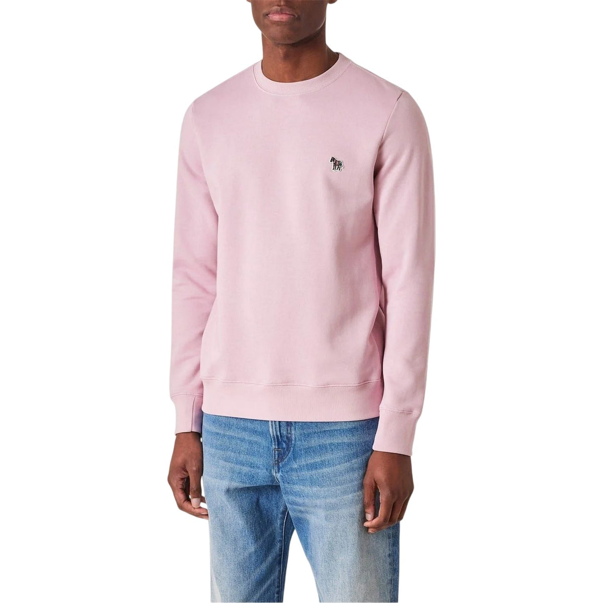 Pink - Side - Paul Smith Mens Zebra Crew Neck Sweatshirt