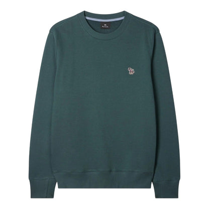 Green - Front - Paul Smith Mens Zebra Crew Neck Sweatshirt