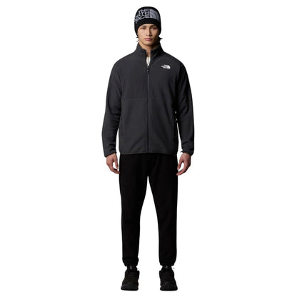 Black-Grey - Lifestyle - The North Face Mens Glacier Funnel Neck Raglan Fleece Jacket