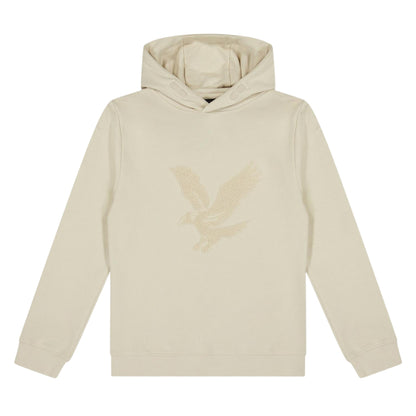 Putty - Front - Lyle & Scott Childrens-Kids Eagle Towelling Logo Hoodie