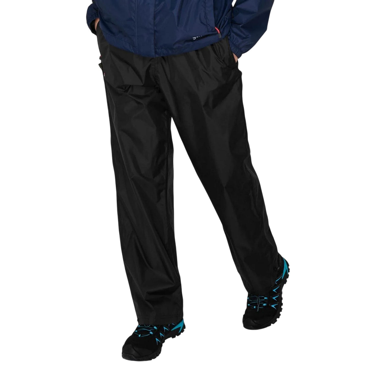 Black - Side - Karrimor Womens-Ladies Packaway Waterproof Trousers