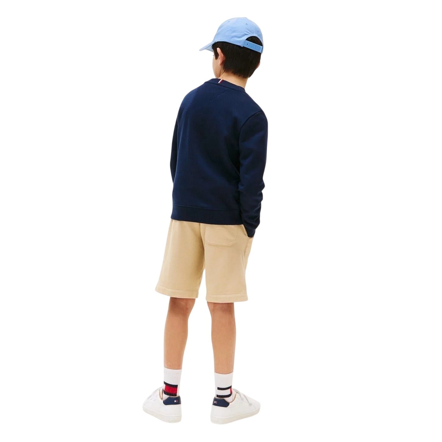 Night Navy - Back - Tommy Hilfiger Childrens-Kids Cotton Blend Crew Neck Regular Sweatshirt