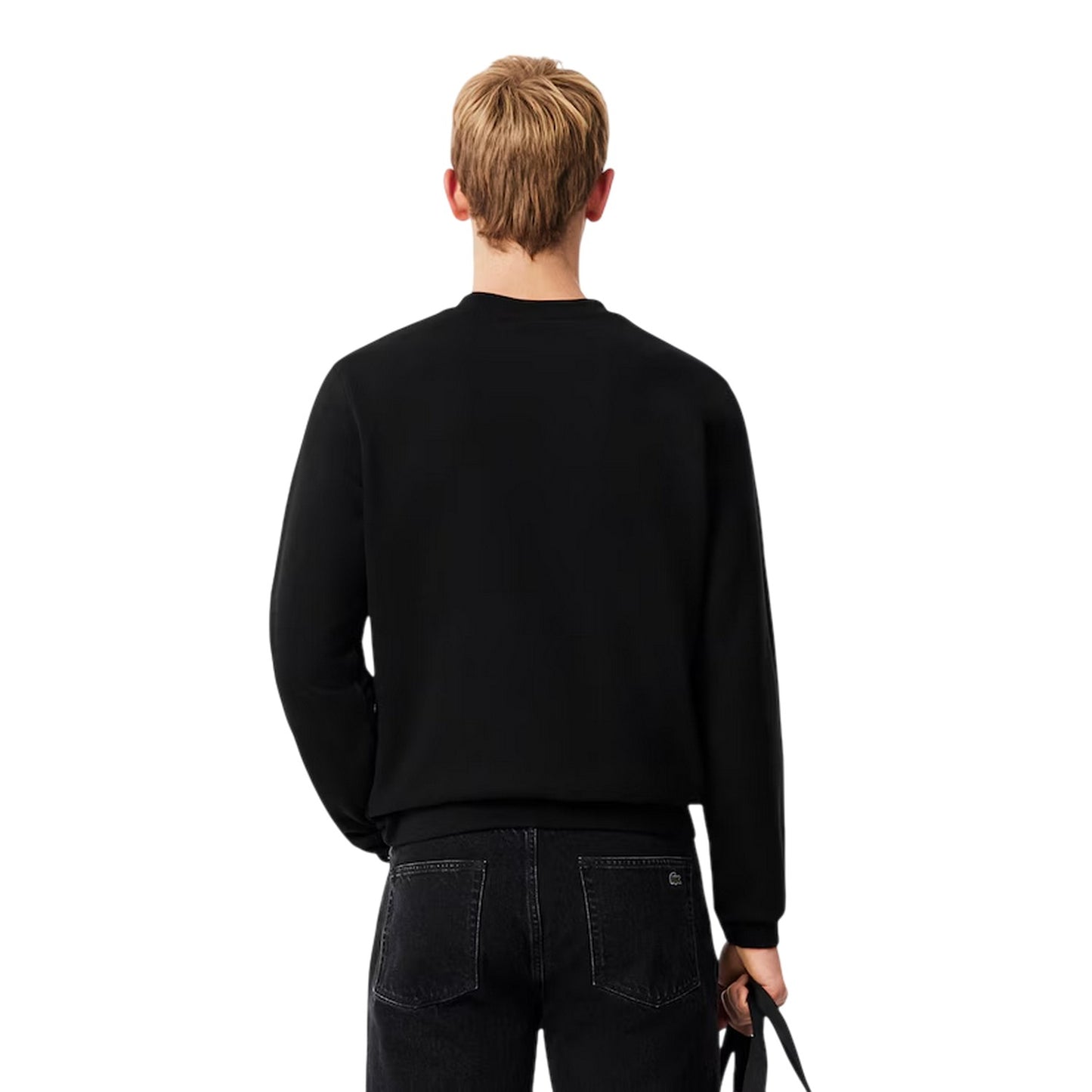 Black - Back - Lacoste Mens Cotton Sweatshirt