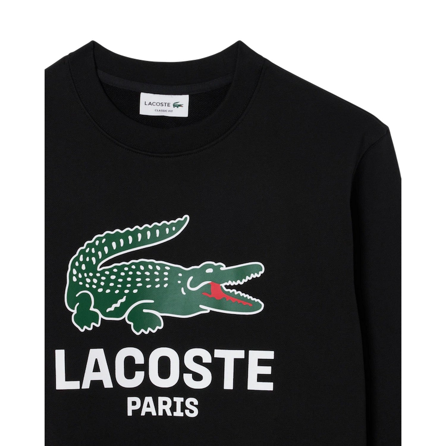 Black - Side - Lacoste Mens Cotton Sweatshirt