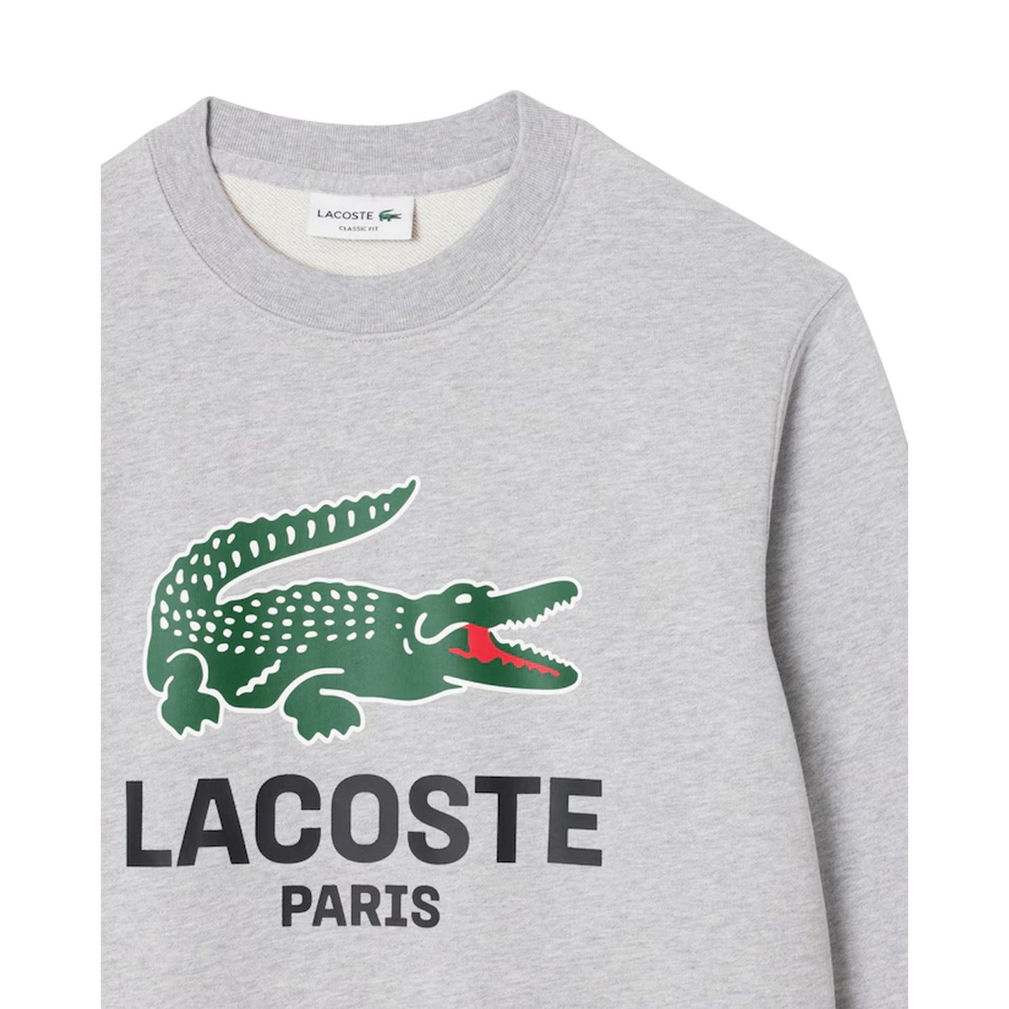 Grey - Side - Lacoste Mens Cotton Sweatshirt