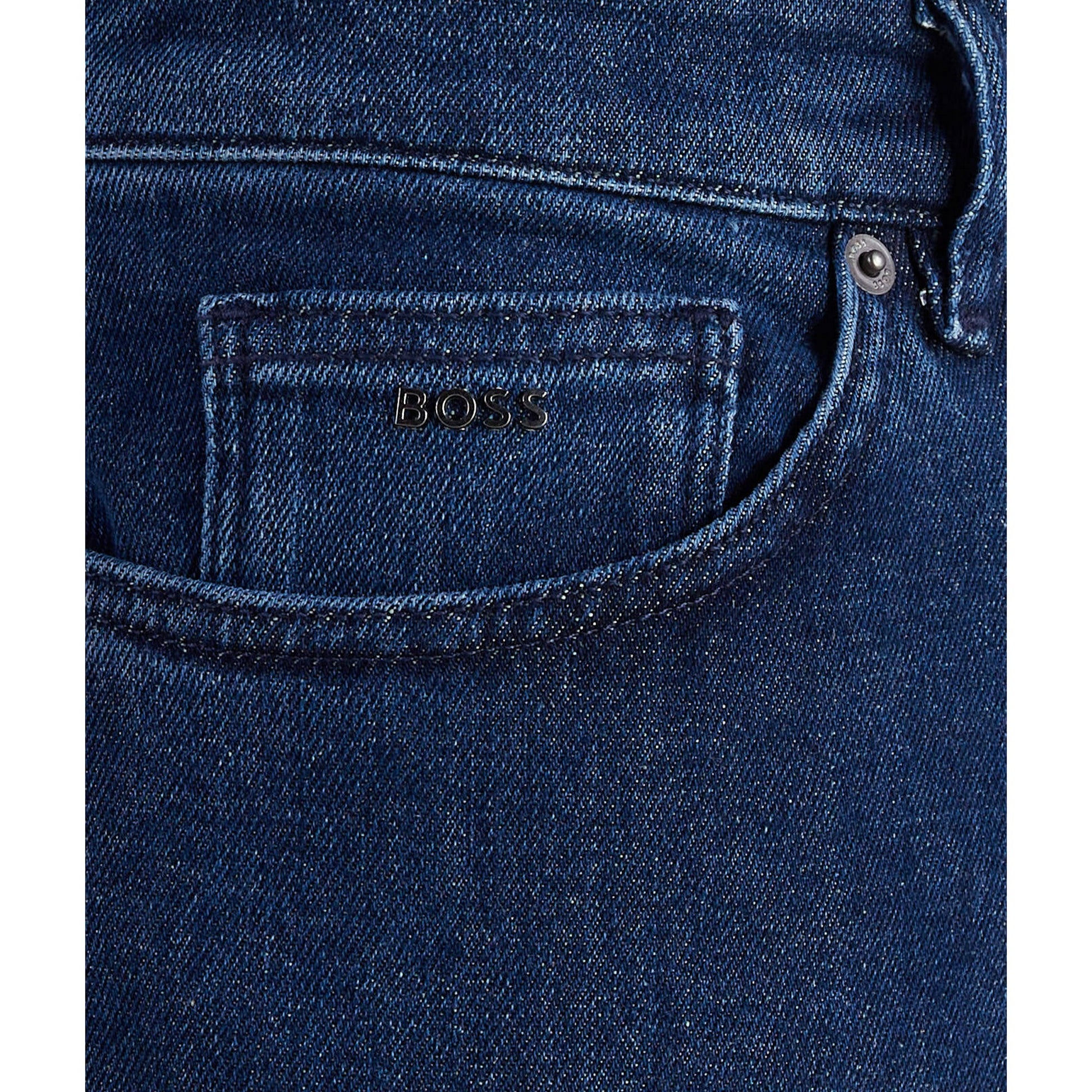 Bright Blue - Side - Boss Mens Maine3 Regular Jeans