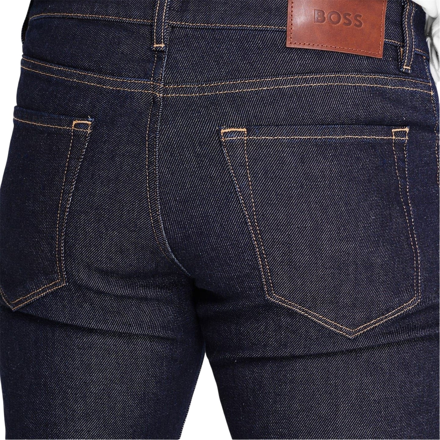 Navy - Side - Boss Mens Maine3 Regular Jeans