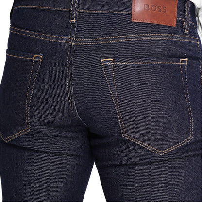 Navy - Side - Boss Mens Maine3 Regular Jeans