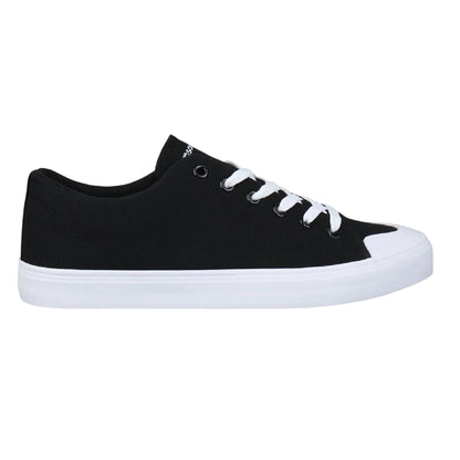 Black-White - Front - SoulCal Mens Canvas Trainers