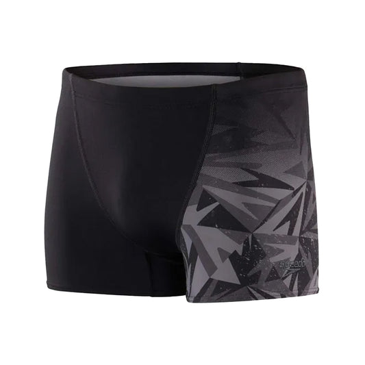 Black-Grey - Front - Speedo Mens V-Cut Swim Shorts