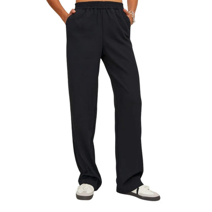 Black - Side - JJXX Womens-Ladies Poppy High Waist Casual Trousers