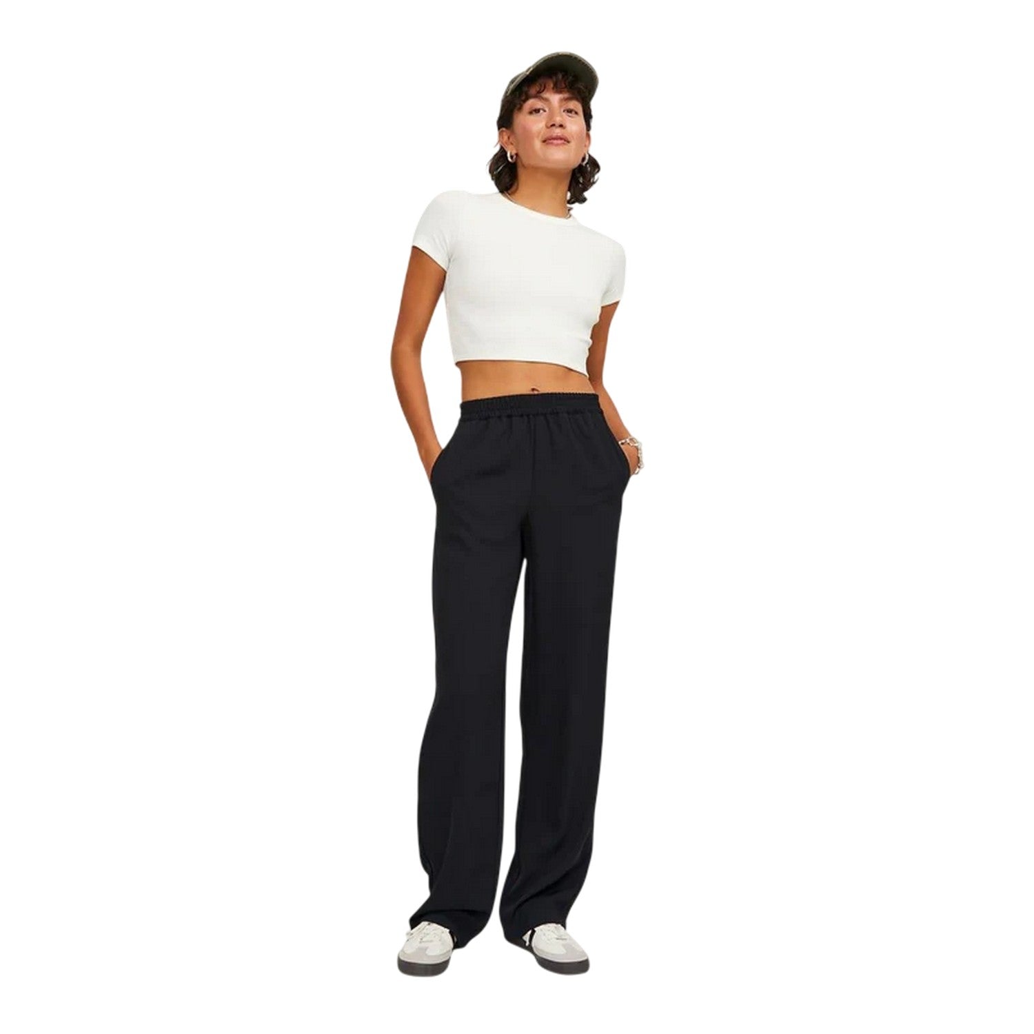 Black - Lifestyle - JJXX Womens-Ladies Poppy High Waist Casual Trousers