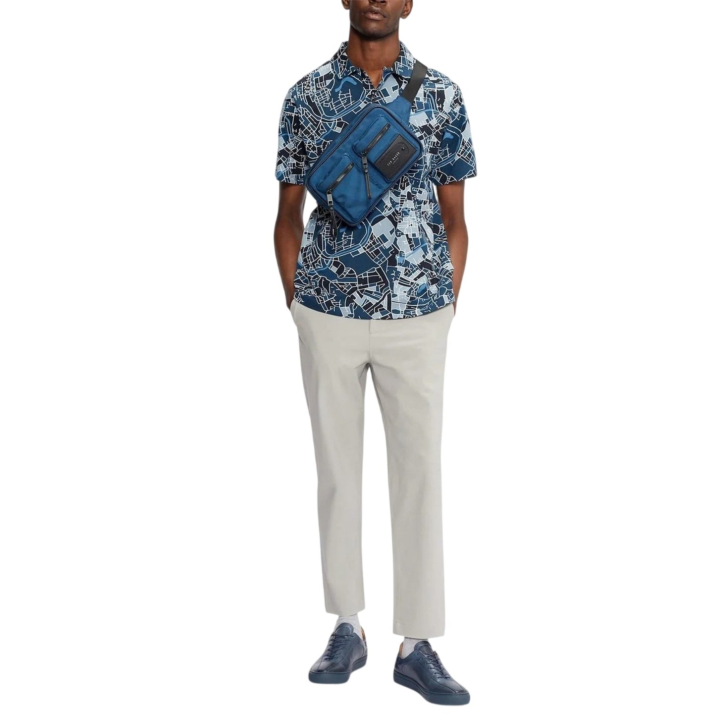 Grey - Lifestyle - Ted Baker Mens Cotton Blend Elasticated Waist Trousers