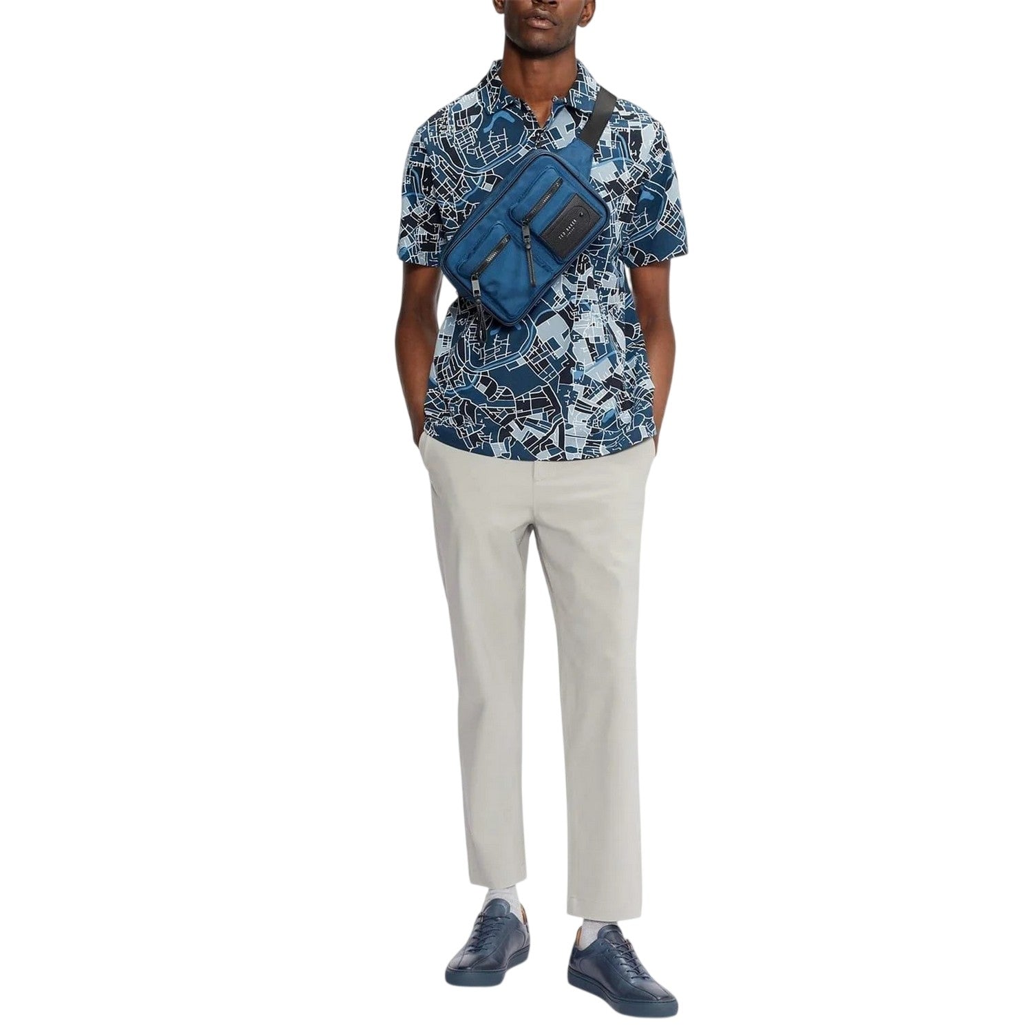 Grey - Lifestyle - Ted Baker Mens Cotton Blend Elasticated Waist Trousers
