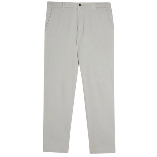 Grey - Front - Ted Baker Mens Cotton Blend Elasticated Waist Trousers