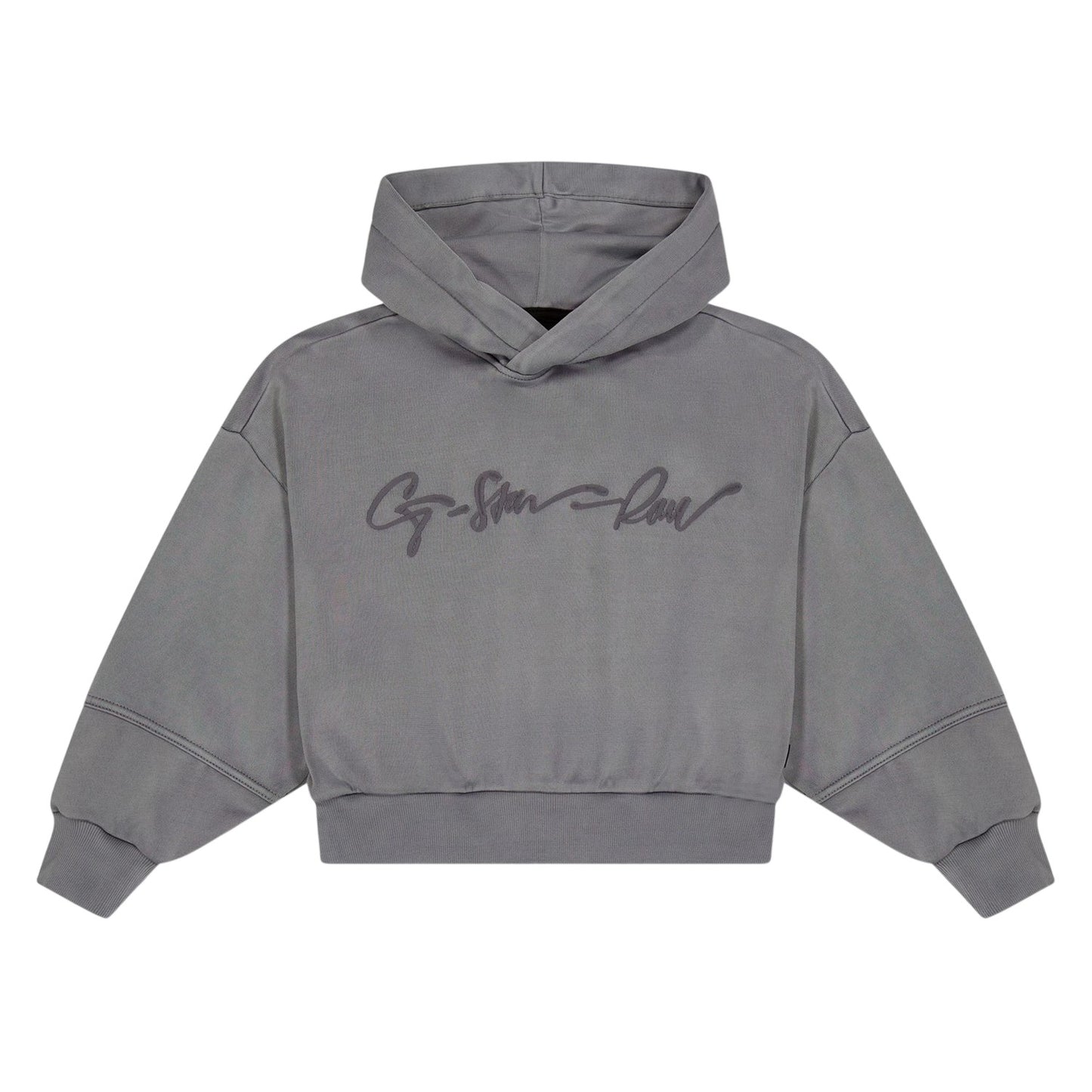 Dark Black - Front - G-Star Childrens-Kids Signature Oversized Hoodie