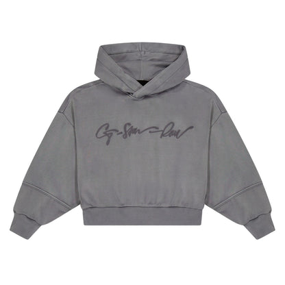 Dark Black - Front - G-Star Childrens-Kids Signature Oversized Hoodie