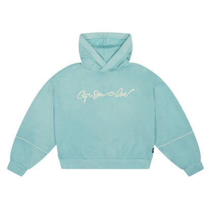 Lichen Green - Front - G-Star Childrens-Kids Signature Oversized Hoodie