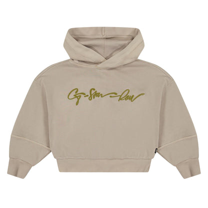 Buff Yellow - Front - G-Star Childrens-Kids Signature Oversized Hoodie