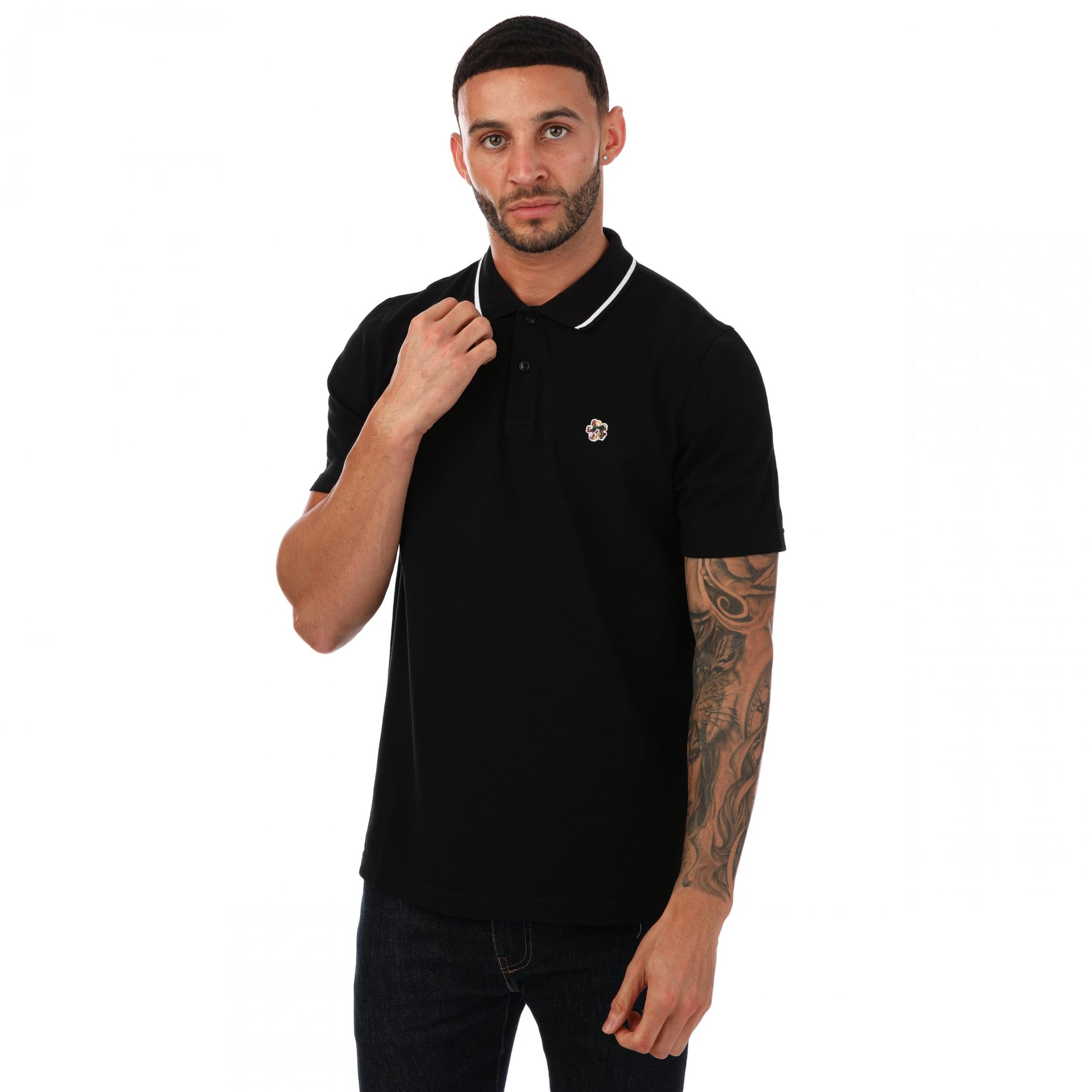 Black - Front - Ted Baker Mens Camdn Short-Sleeved Polo Shirt