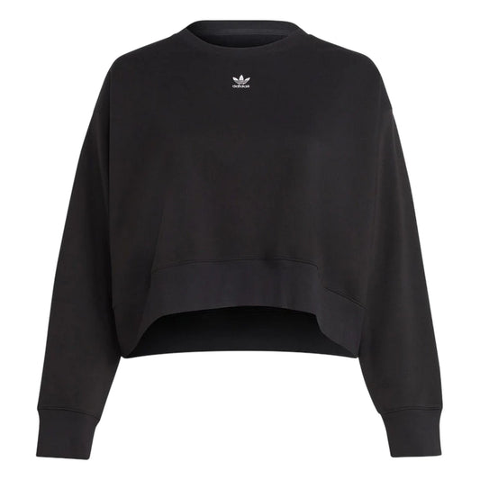 Black - Front - Adidas Womens-Ladies Trefoil Relaxed Fit Sweatshirt