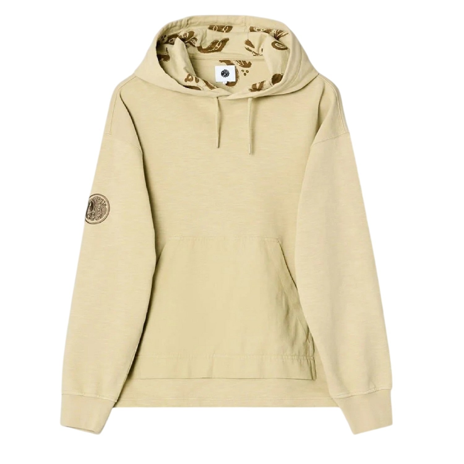 Taupe - Front - Pretty Green Mens Stamford Hoodie