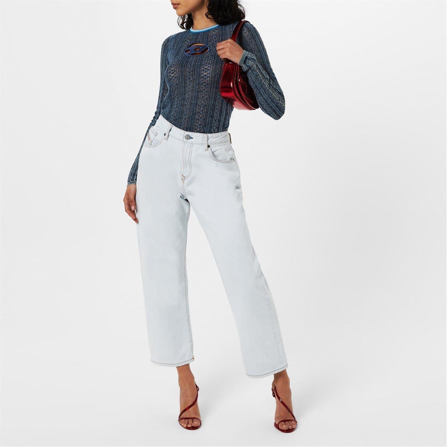 Light Wash - Back - Diesel Womens-Ladies 1999 Wide Leg Jeans