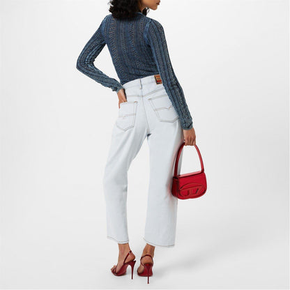 Light Wash - Side - Diesel Womens-Ladies 1999 Wide Leg Jeans